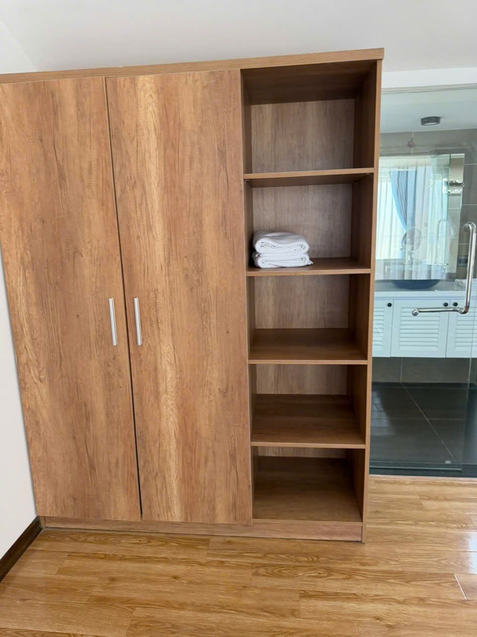 Top-floor two-bedroom, Building A: Wardrobe and shelves